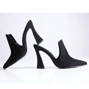 Natori - Minh Suede Heel Mule in Black
